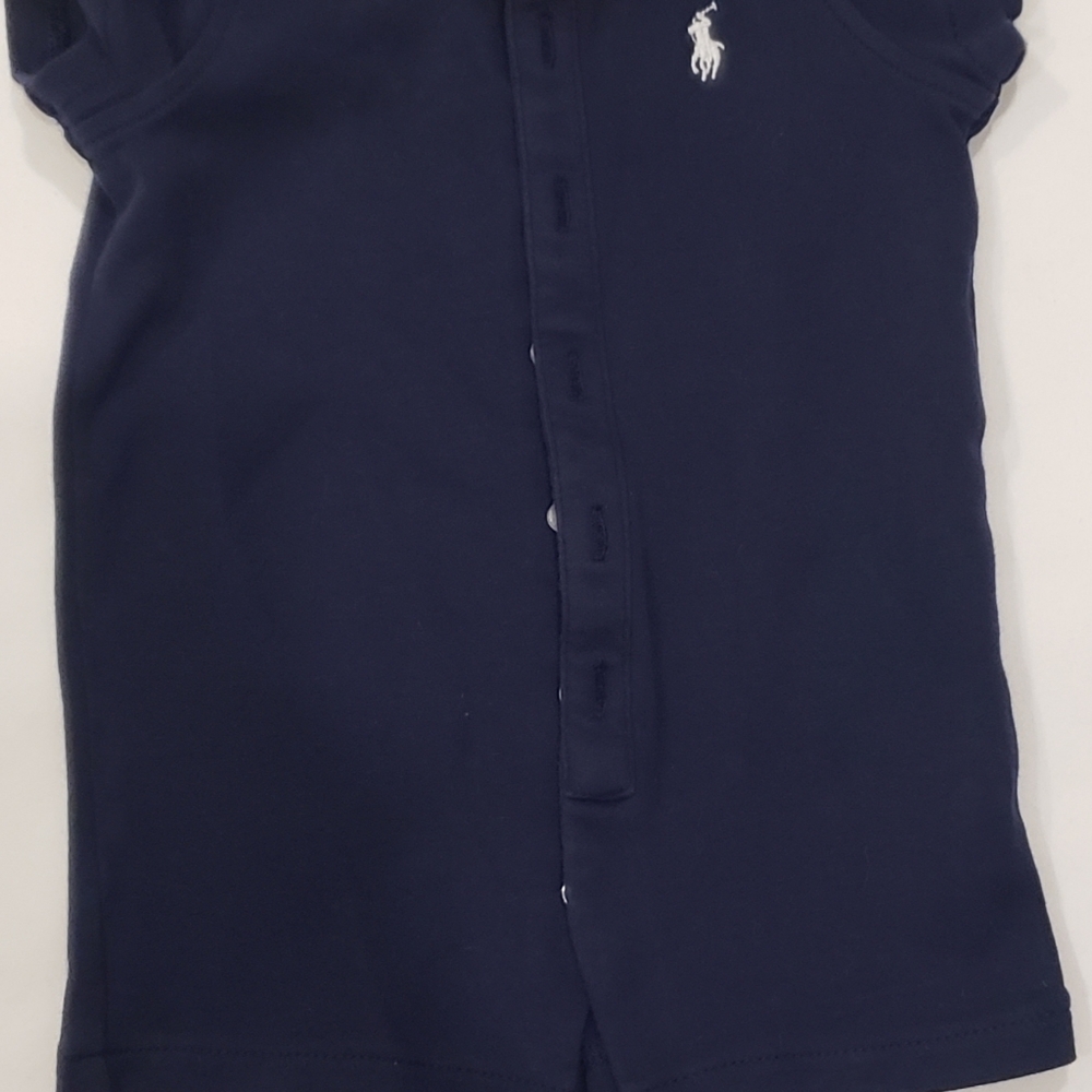 Baby Polo Blue Romper